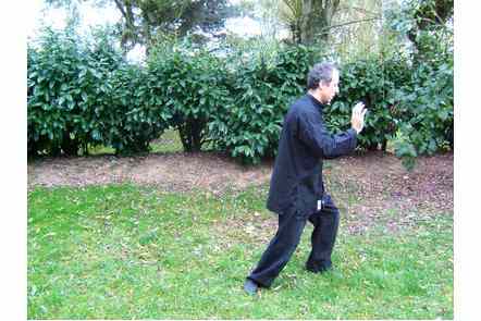 Pas &agrave; gauche, pousser main droite