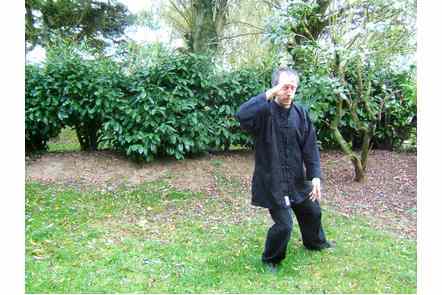 Cercle avec le bras droit ramener jambe gauche