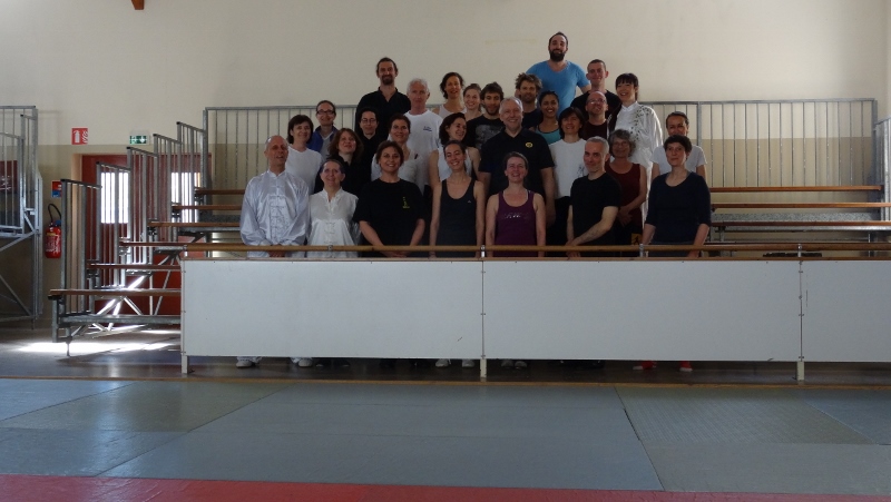 Stage Wushu Houlgate mai 2016 - Bton du Sud et Tai Chi ventail - Roger ITIER & Bertrand GAGNEUX