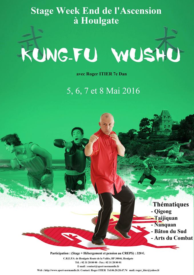 Stage  Houlgate mai 2016 Wushu Kung Fu Tai Chi Chuan & ventail avec Roger ITIER et Bertrand GAGNEUX