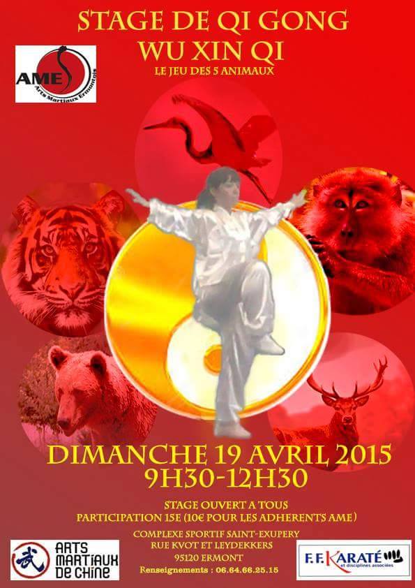 Stage Qi Gong Virginie GATELLIER du 19-04-2015  ERMONT - Les 5 Animaux